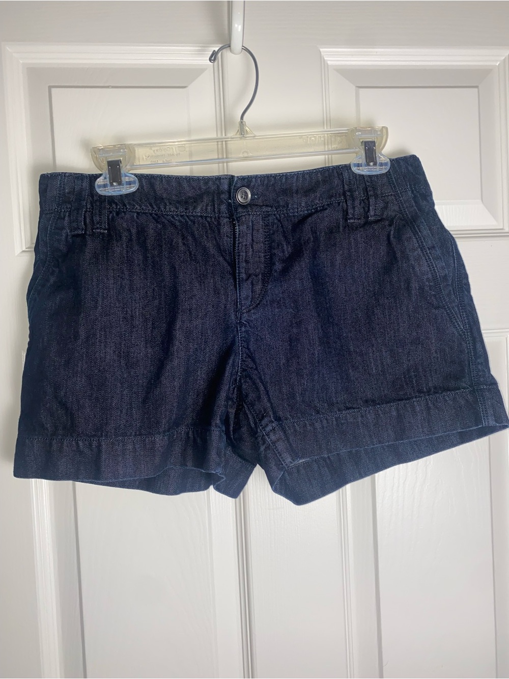 LOFT Dark Blue Denim Cuffed Shorts